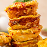 A vertical stack of Southwest scrambled egg bites.