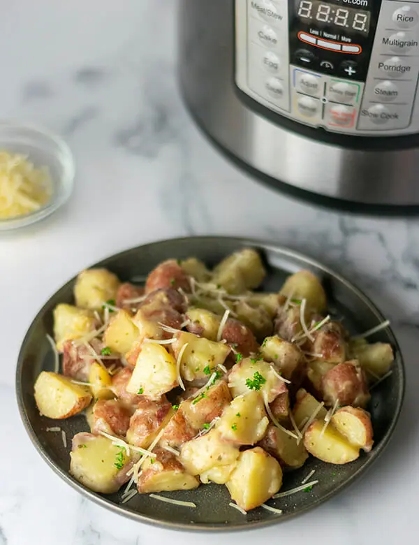 Recipe for Instant Pot Parmesan Ranch roasted potatoes