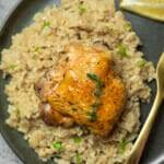 recipe for instant pot chicken thighs and brown rice.