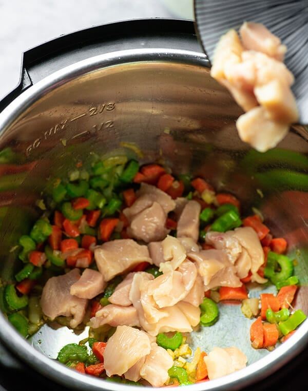 Recipe for Instant Pot chicken noodle soup