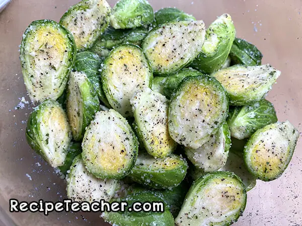 Recipe for Parmesan ranch air fryer Brussels sprouts