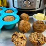 Recipe for Instant Pot banana bread bites.