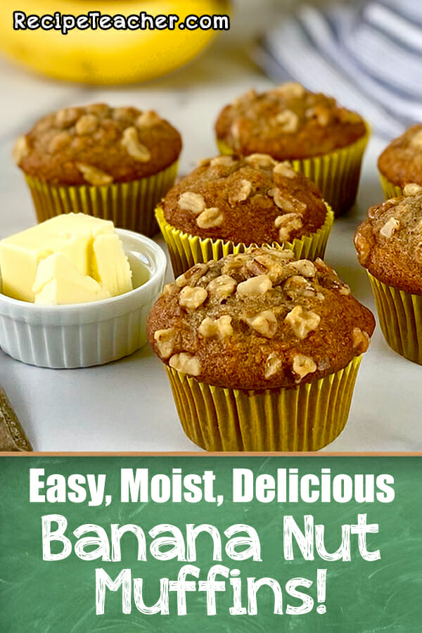 Recipe for banana nut muffins