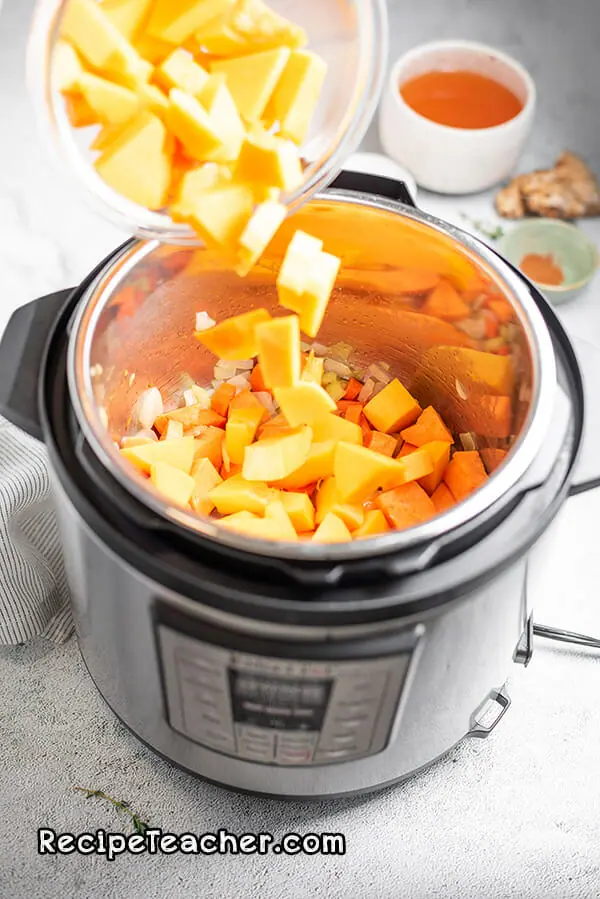 Recipe for Instant Pot Butternut Squash and Sweet Potato Soup