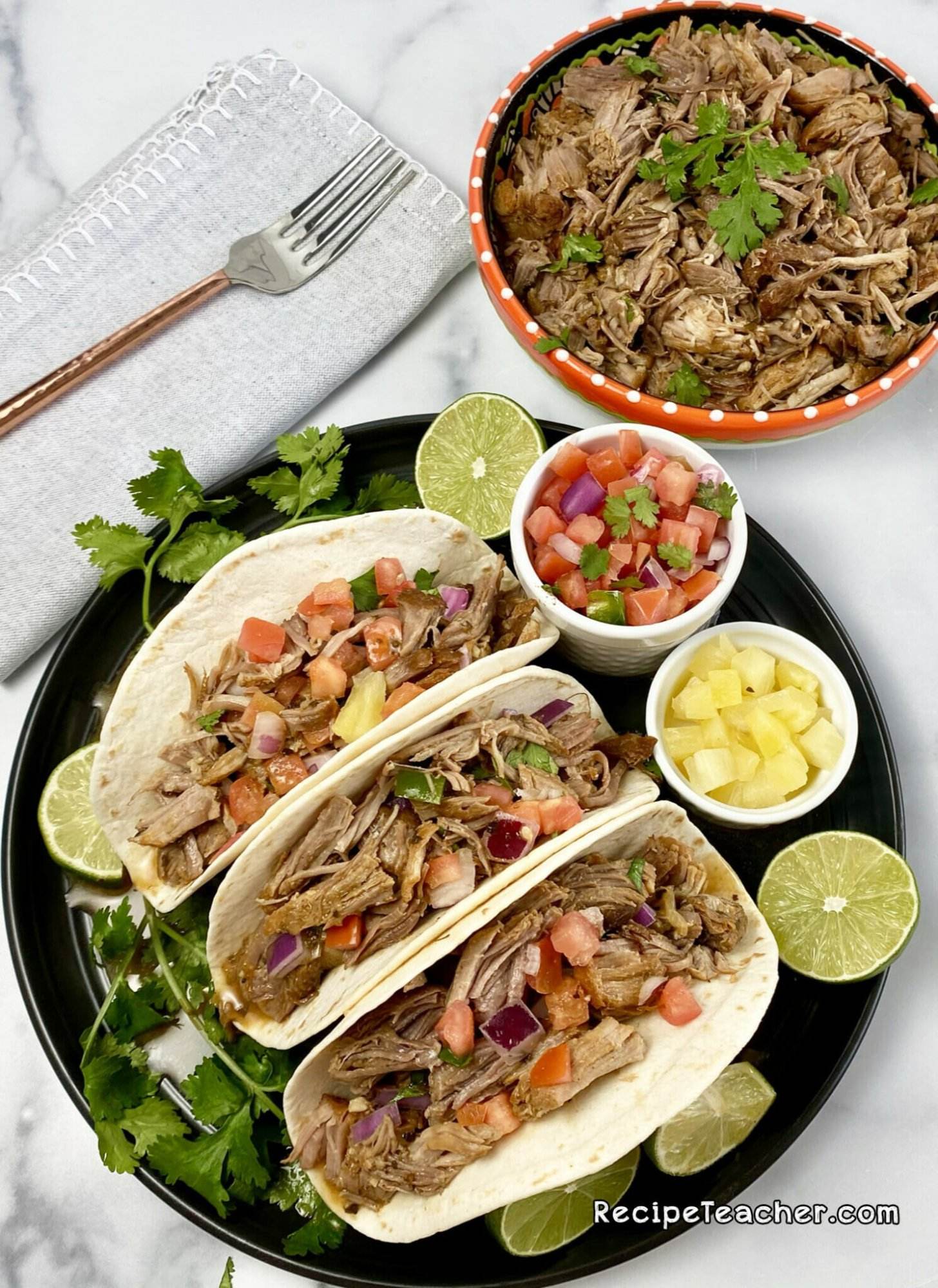 Instant Pot Carnitas {Juicy Tender Mexican Pulled Pork} - RecipeTeacher