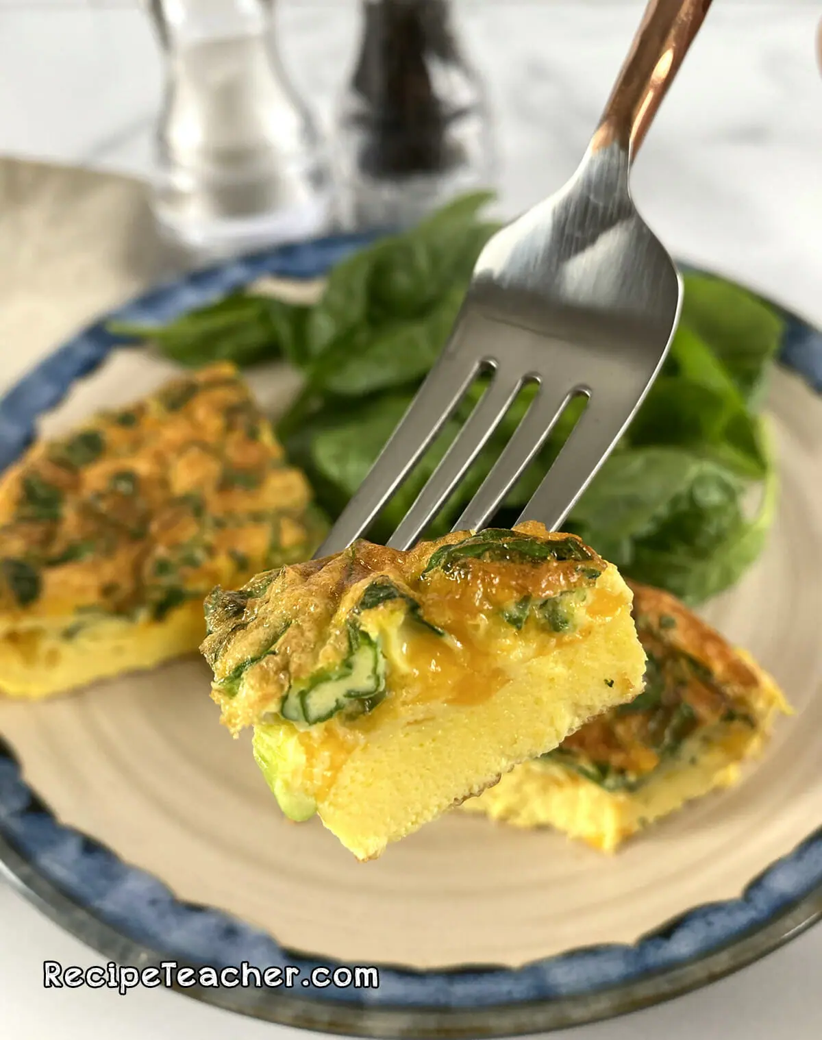 Recipe for air fryer spinach frittata