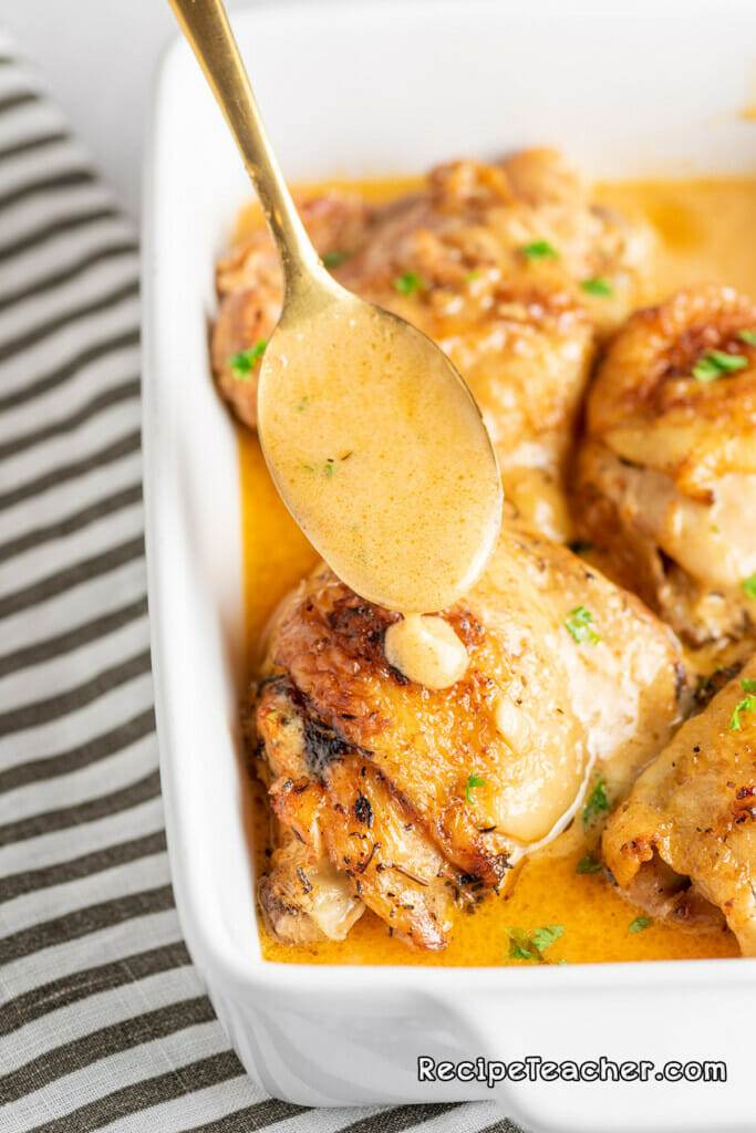 Instant Pot Creamy Garlic Chicken - RecipeTeacher