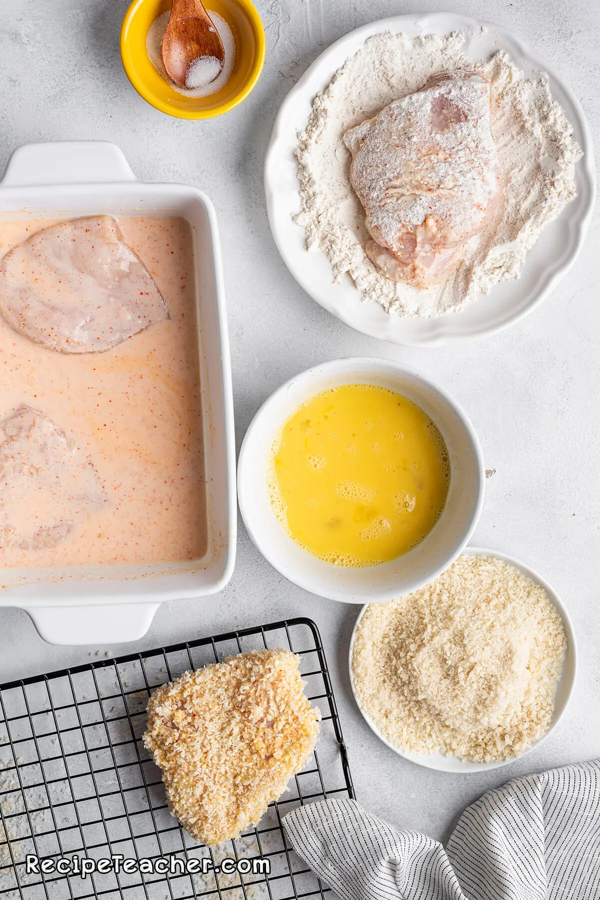 Recipe for an air fryer buttermilk chicken sandwich