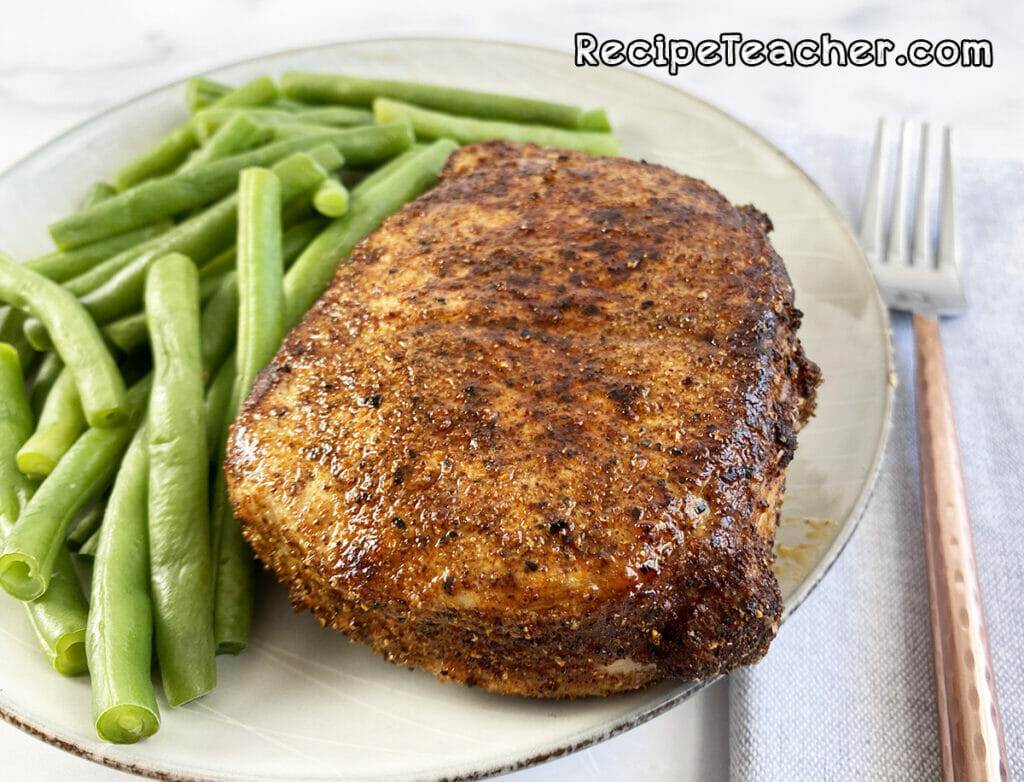 Air Fryer Coriander Crusted Pork Chops RecipeTeacher