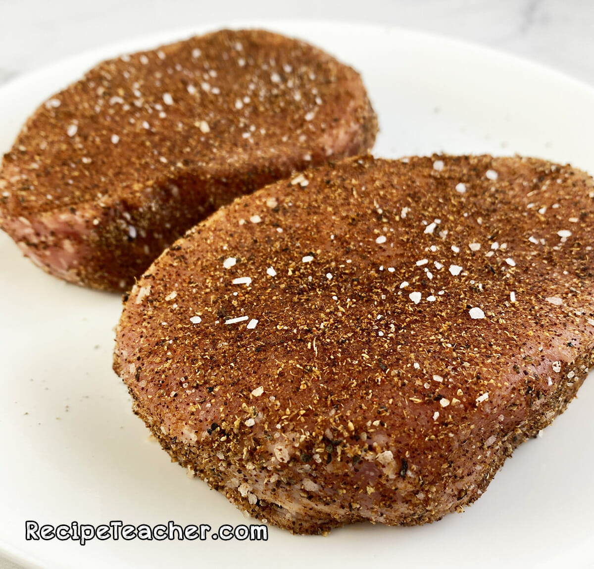 Recipe for coriander crusted pork chops