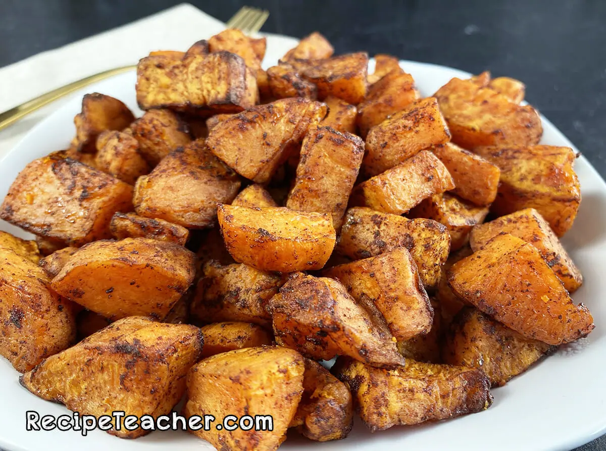 Recipe for air fryer roasted sweet potatoes