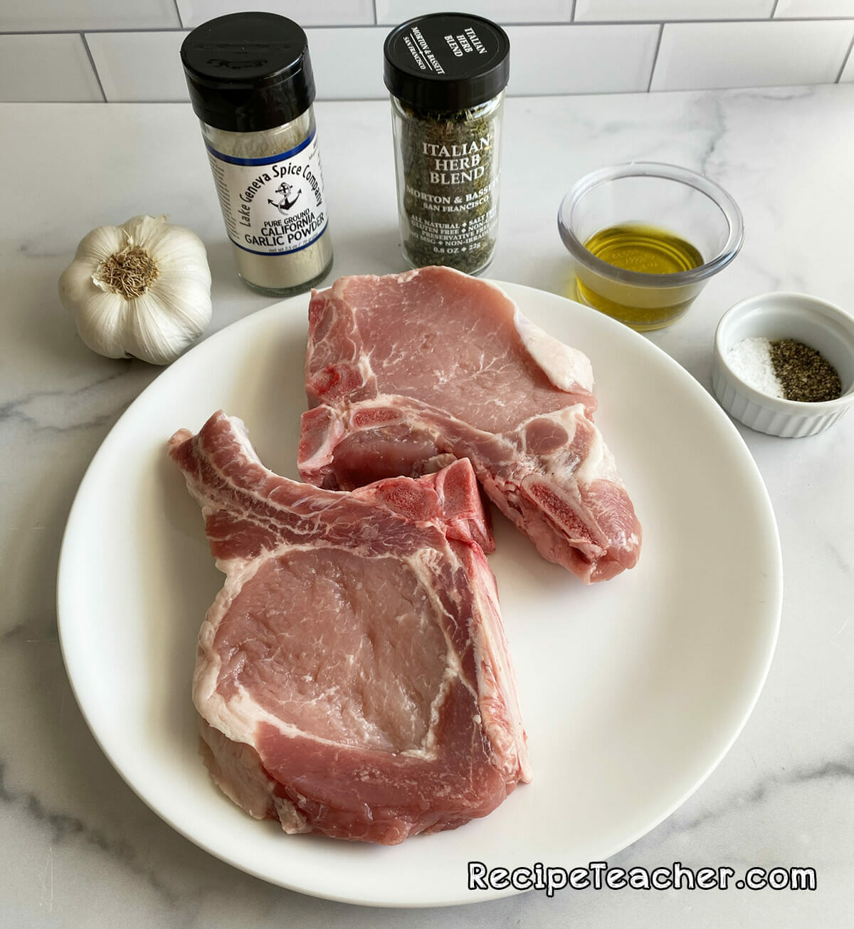 Ingredients for air fryer thick and juicy air fryer pork chops