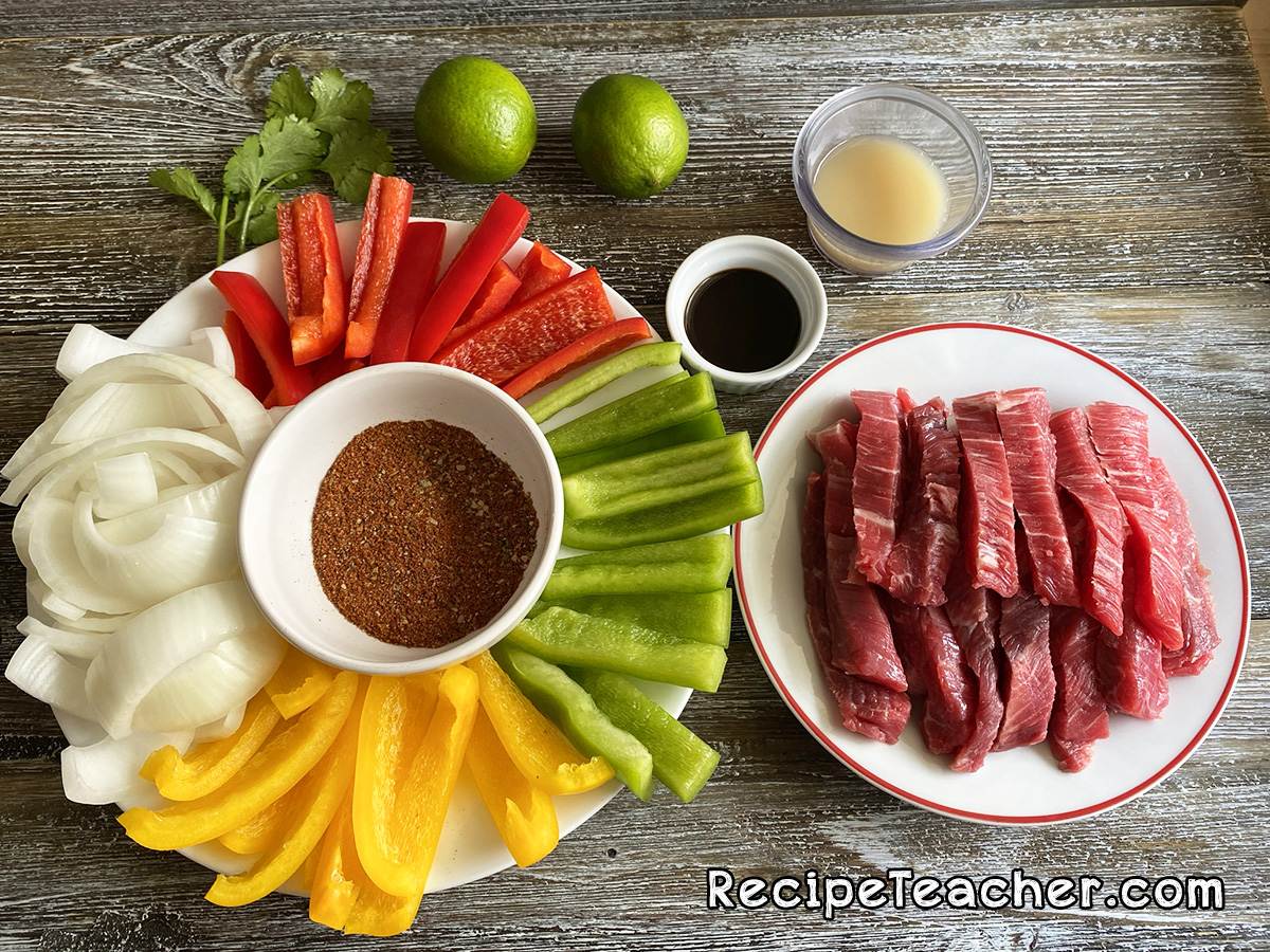 Recipe for air fryer steak fajitas