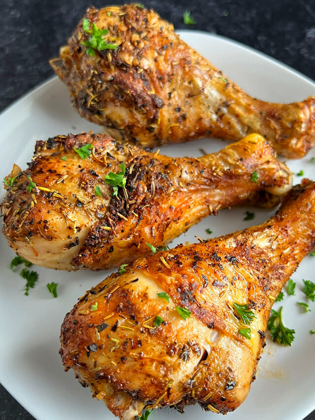 Air Fryer Herb Roasted Chicken Legs Recipe - RecipeTeacher