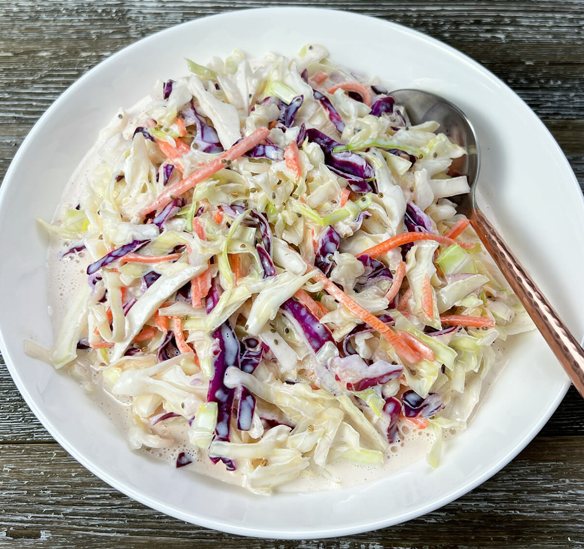 Recipe for homemade coleslaw