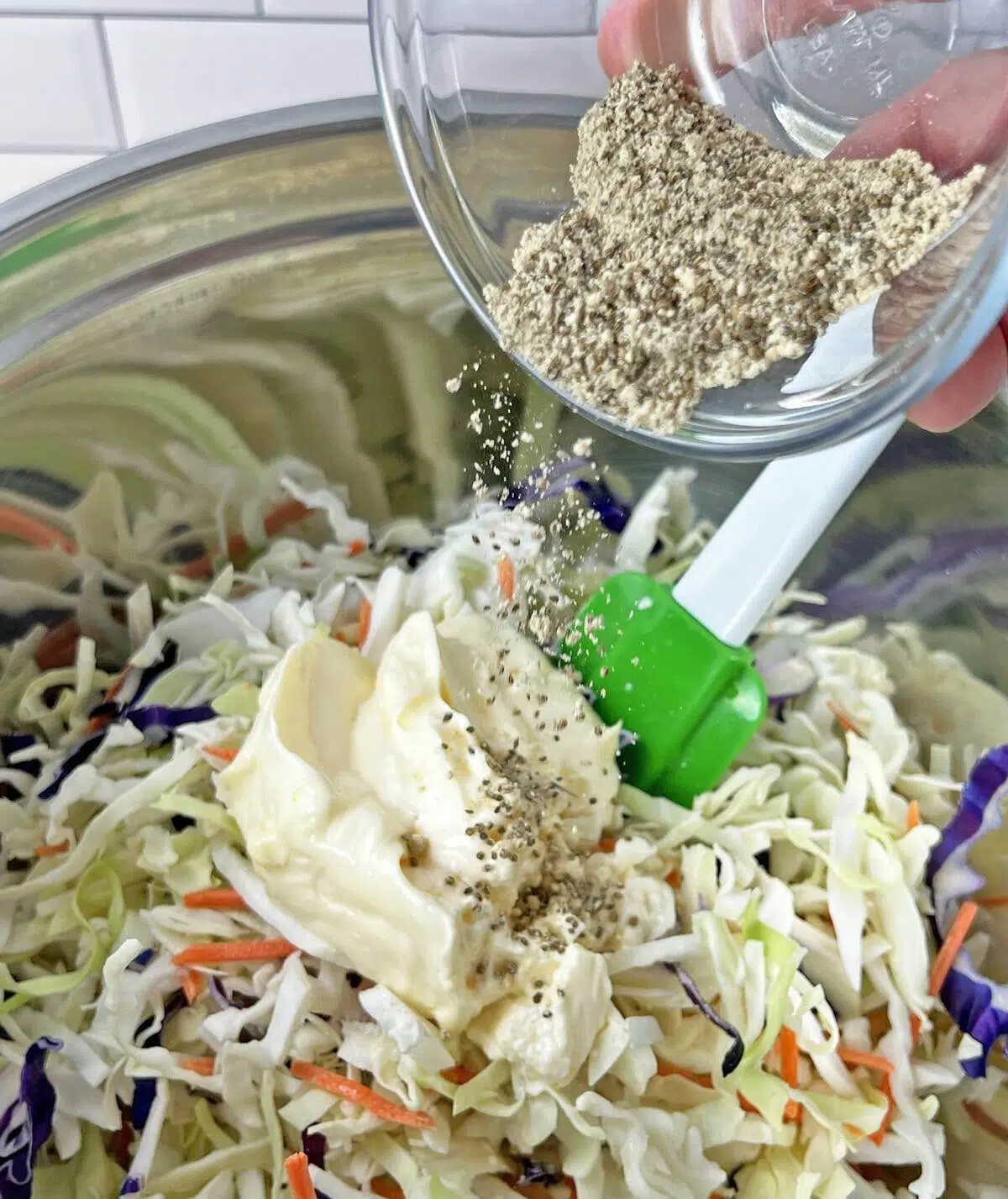 Recipe for creamy coleslaw.