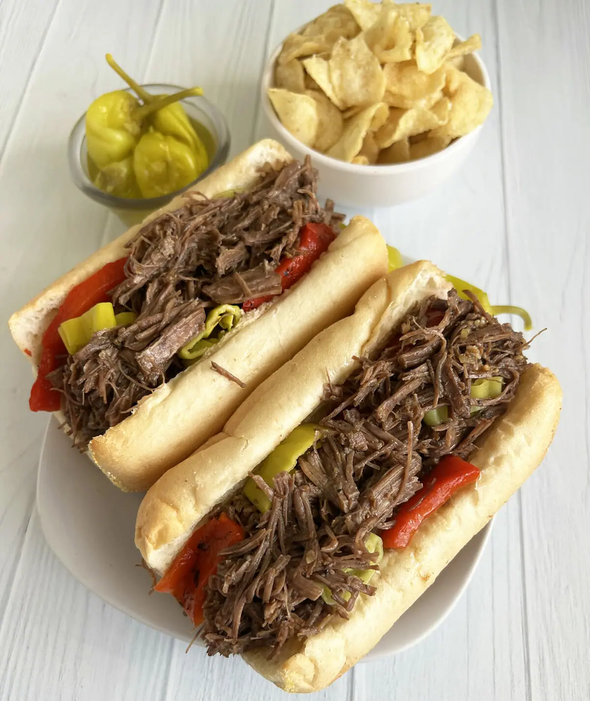 Recipe for Instant Pot shredded beef sandwiches.