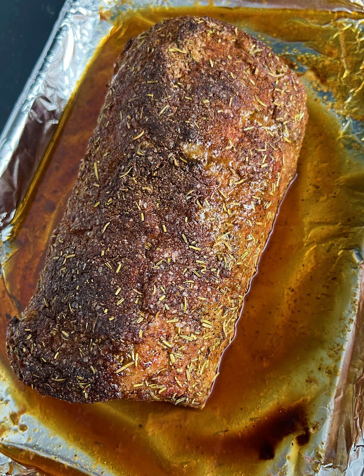 Recipe for oven roasted pork loin.