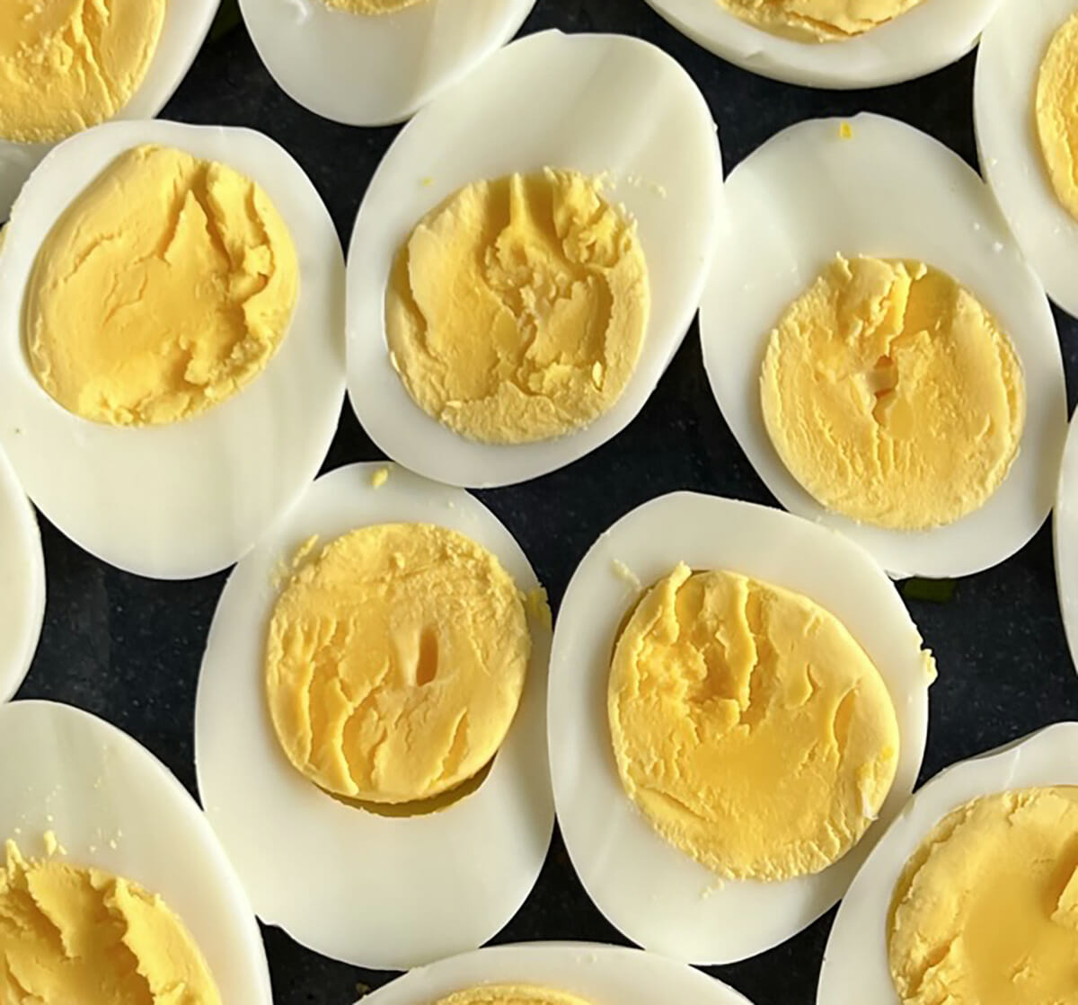Hard boiled eggs made in an Instant Pot.