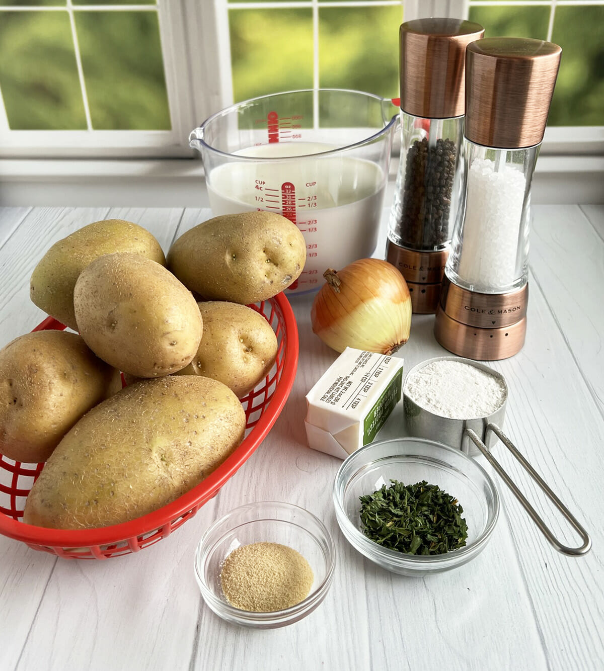 Ingredients to make Jean's scalloped potatoes