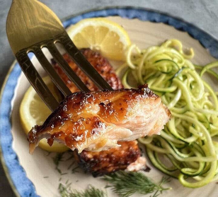 Easy Air Fryer Honey Mustard Salmon - RecipeTeacher