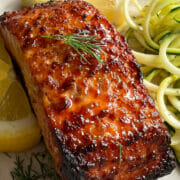 Recipe for air fryer honey mustard glazed salmon