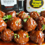 Recipe for slow cooker bourbon meatballs