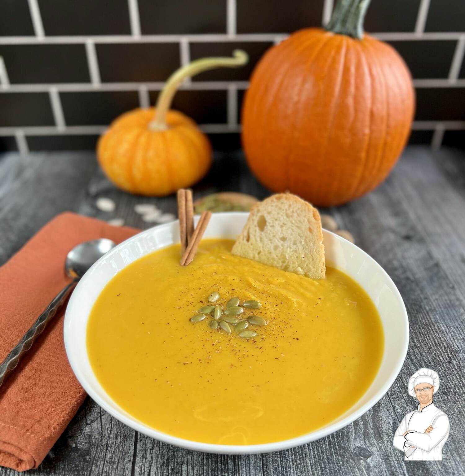 Recipe for Instant Pot roasted pumpkin soup
