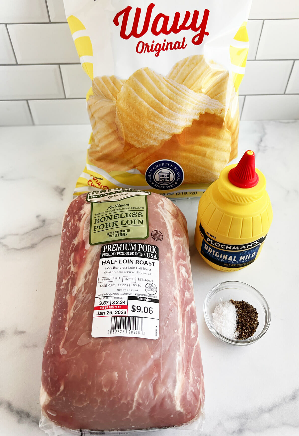 All the ingredients to make a tender, juicy pork loin roast with an amazing crust.