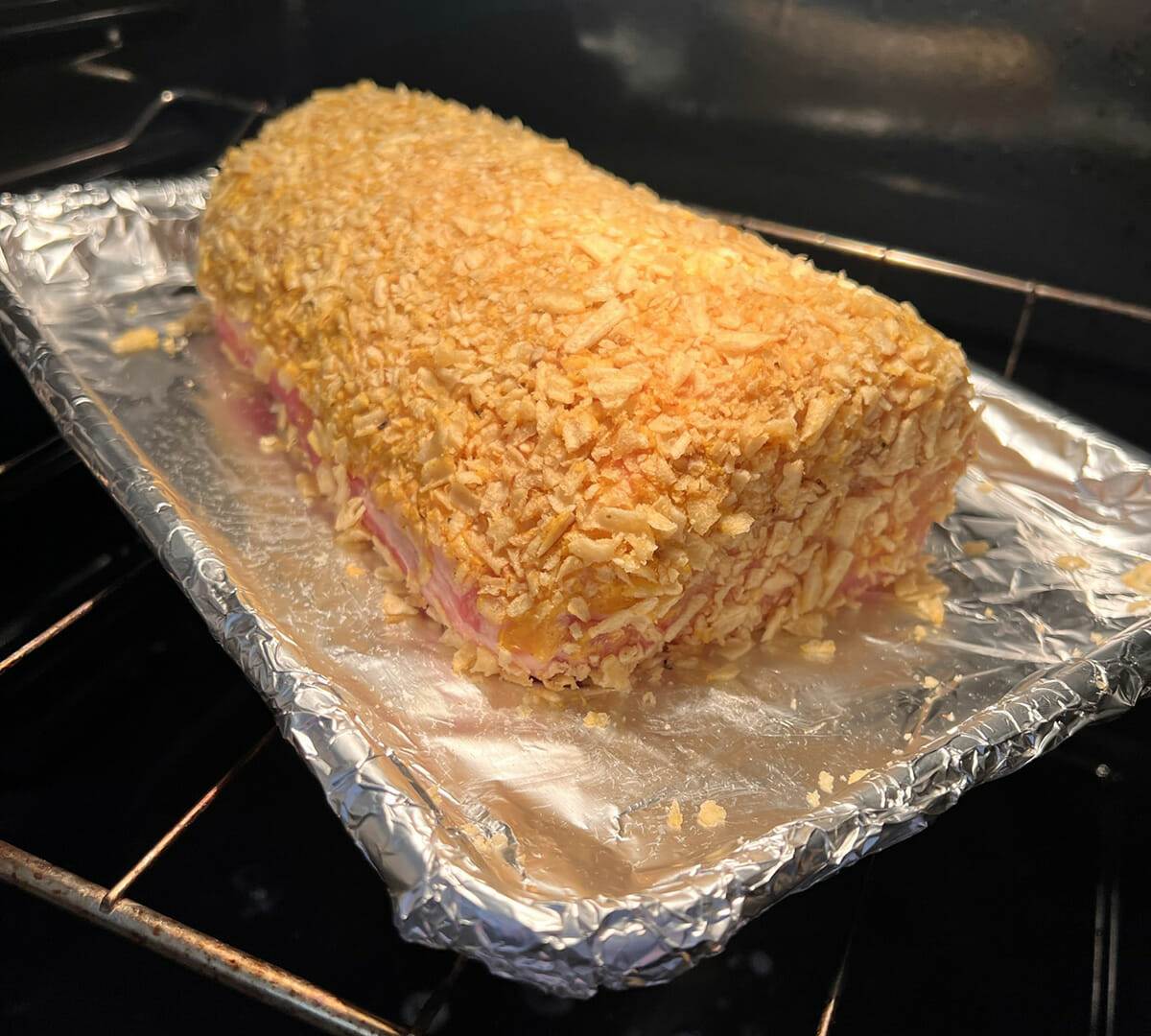 Baking crusted pork loin