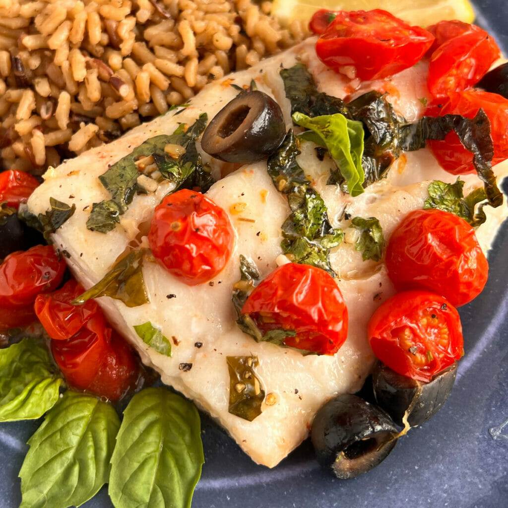 Recipe for oven baked Mediterranean cod