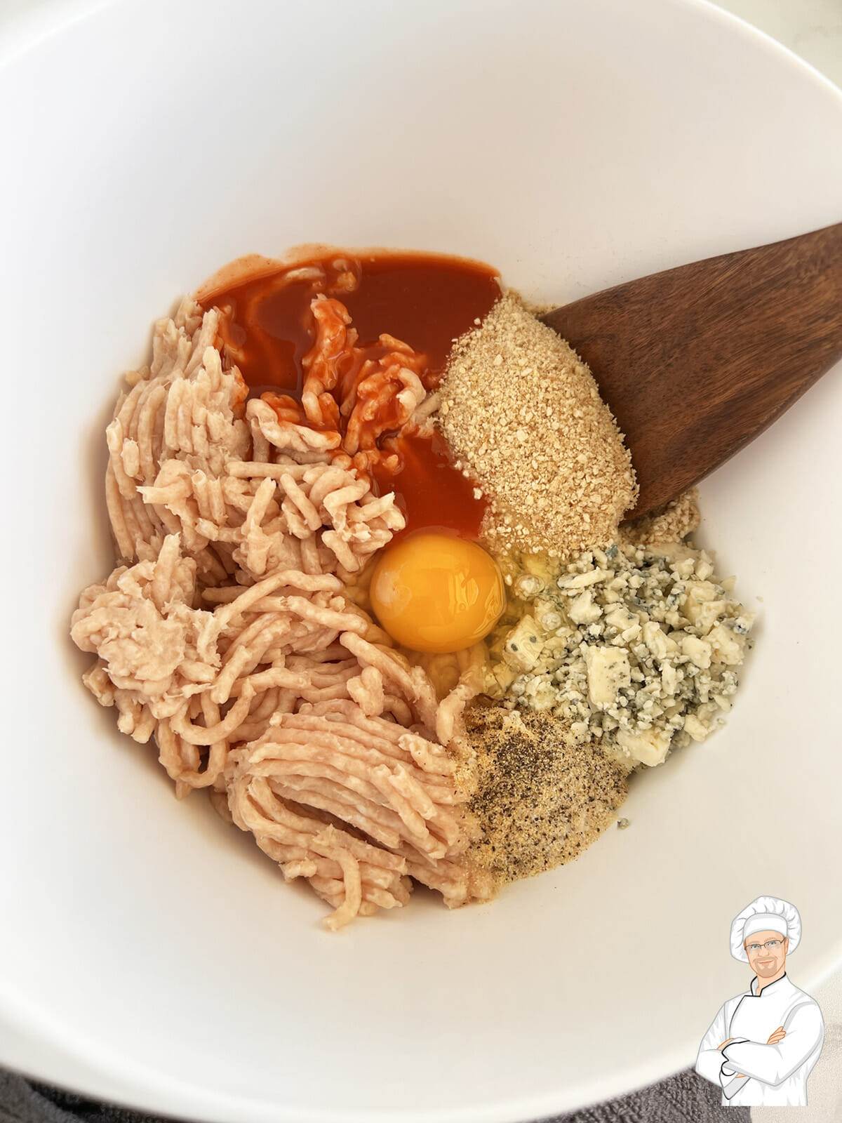 Recipe for buffalo chicken meatballs.