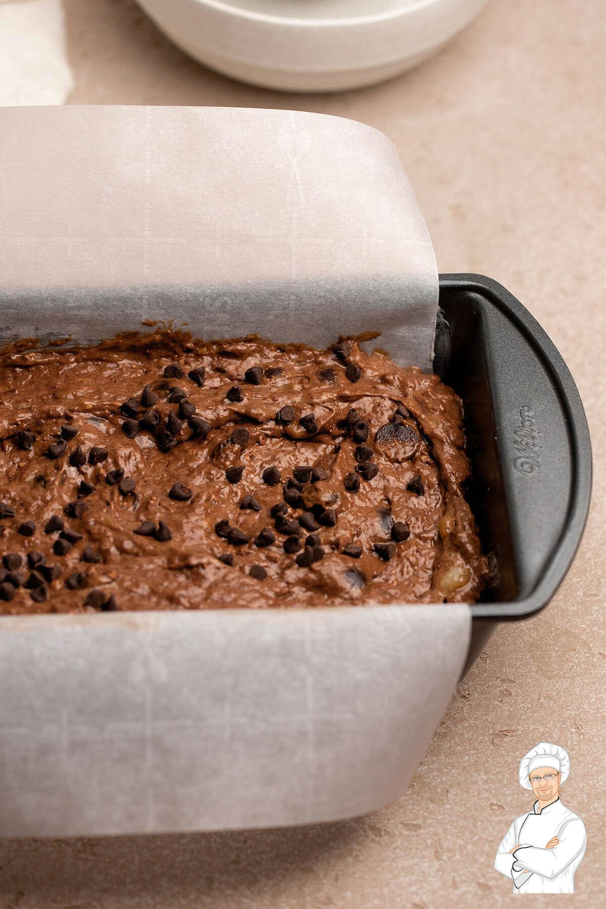Recipe for chocolate banana bread