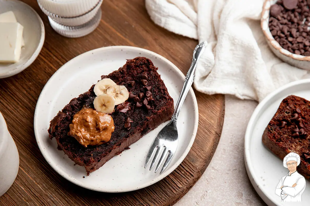 Recipe for chocolate banana bread bliss.