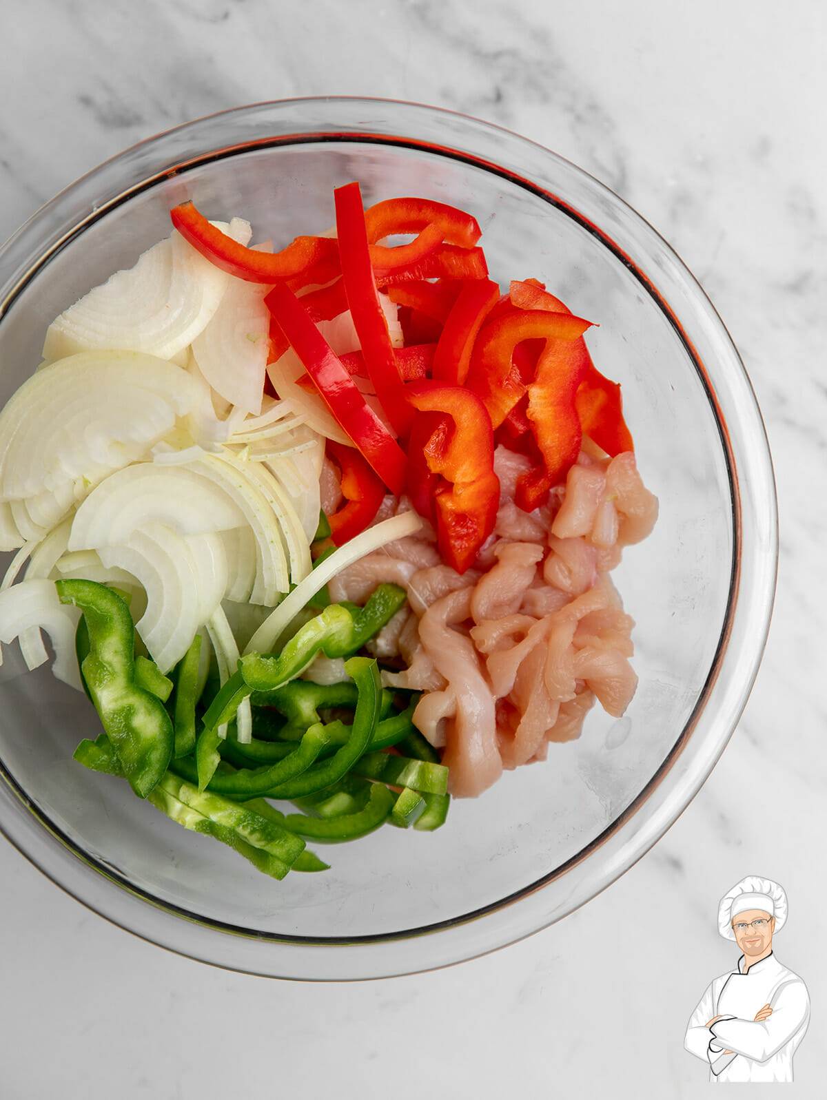 Recipe for sheet pan chicken fajitas.