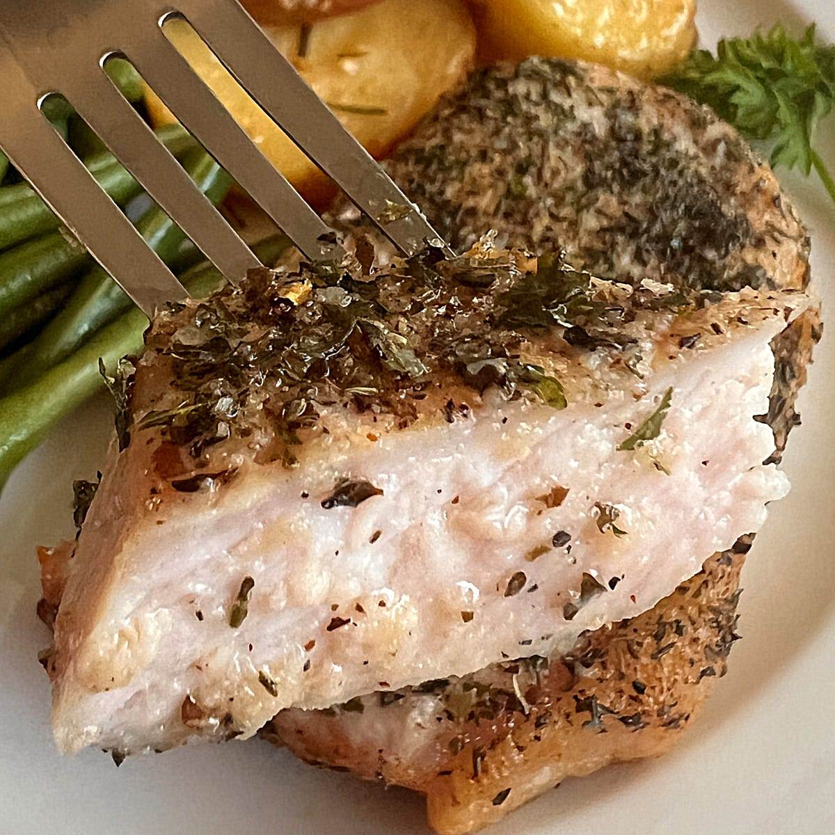 Air Fryer Herb Roasted Boneless Pork Chops