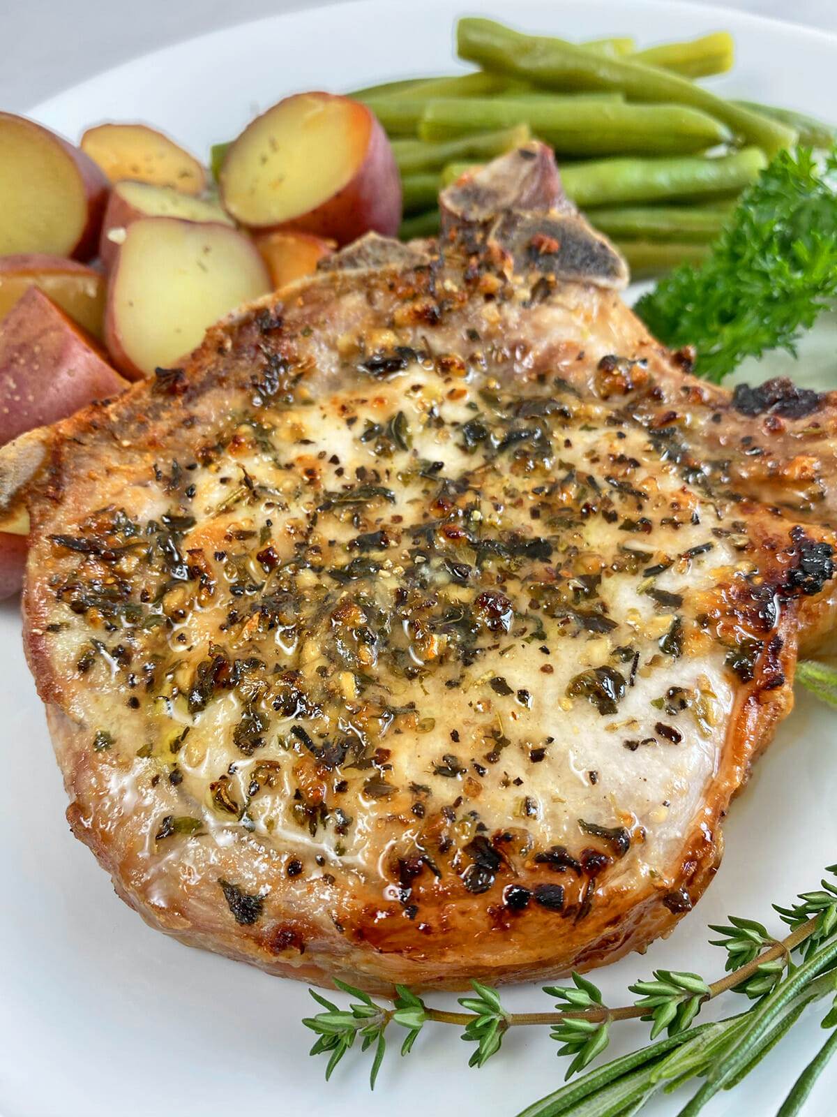 Thick and juicy air fryer pork chops