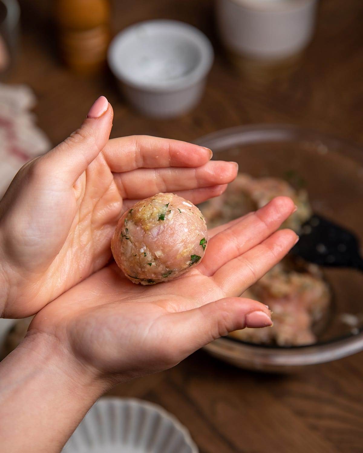 Easy recipe for air fryer Greek chicken meatballs