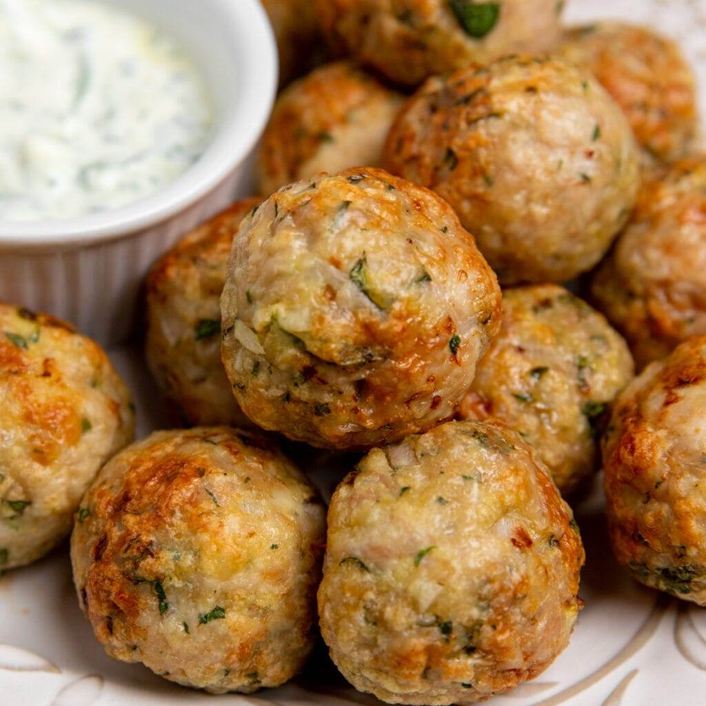 air fryer greek meatballs