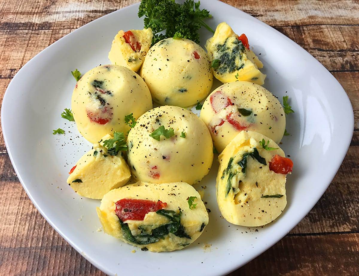 A plate of Instant Pot egg bites.