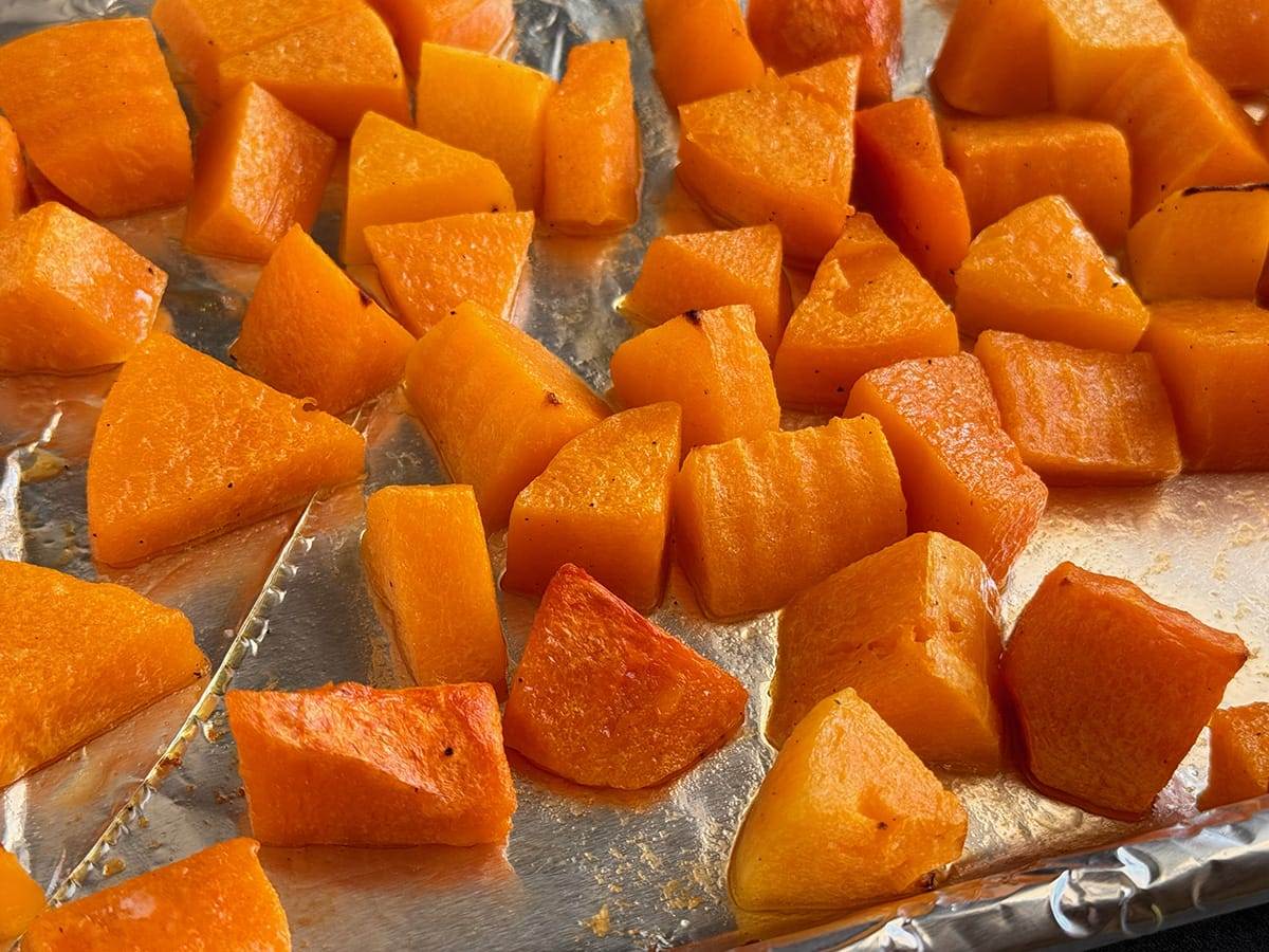 Roasted chunks of butternut squash