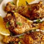 Recipe for air fryer Greek chicken legs.