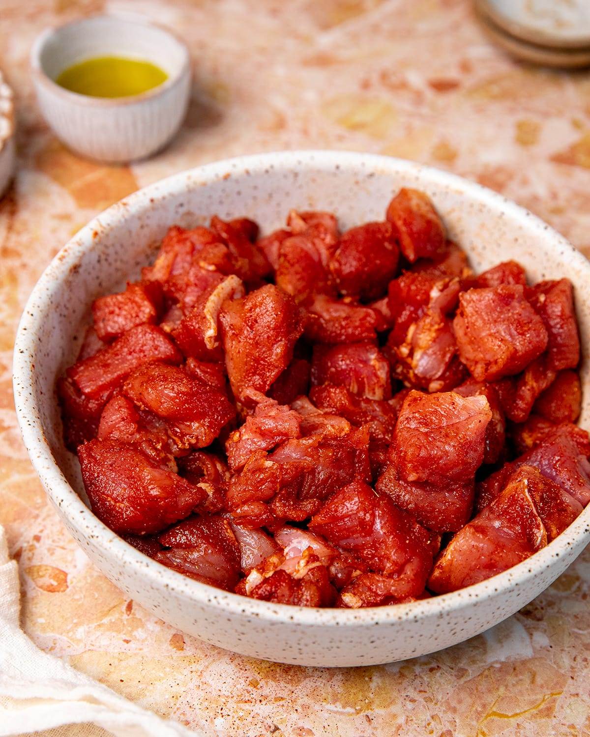 Seasoned pork for making pork tacos