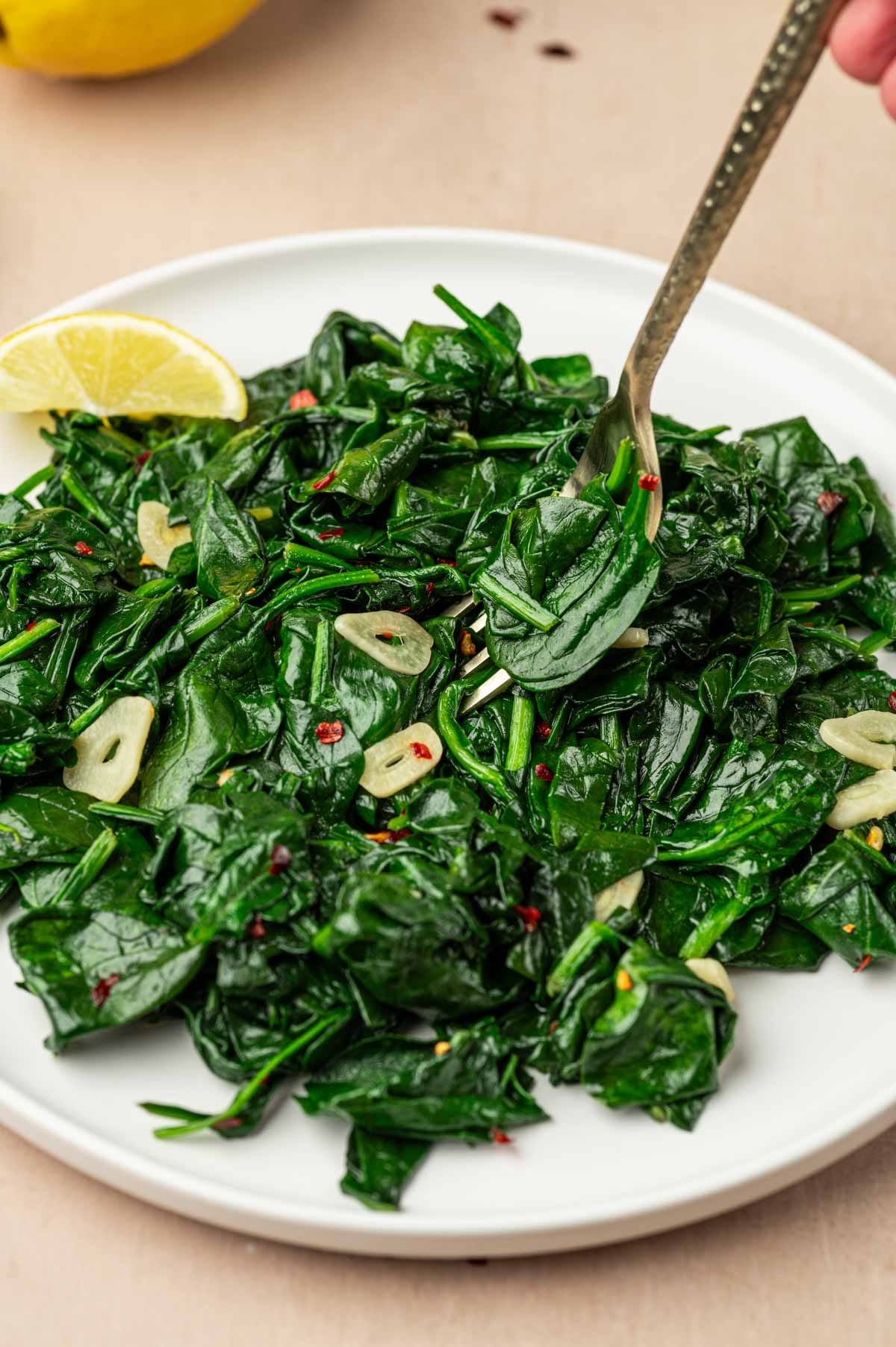 Easy stovetop sauteed spinach - so simple