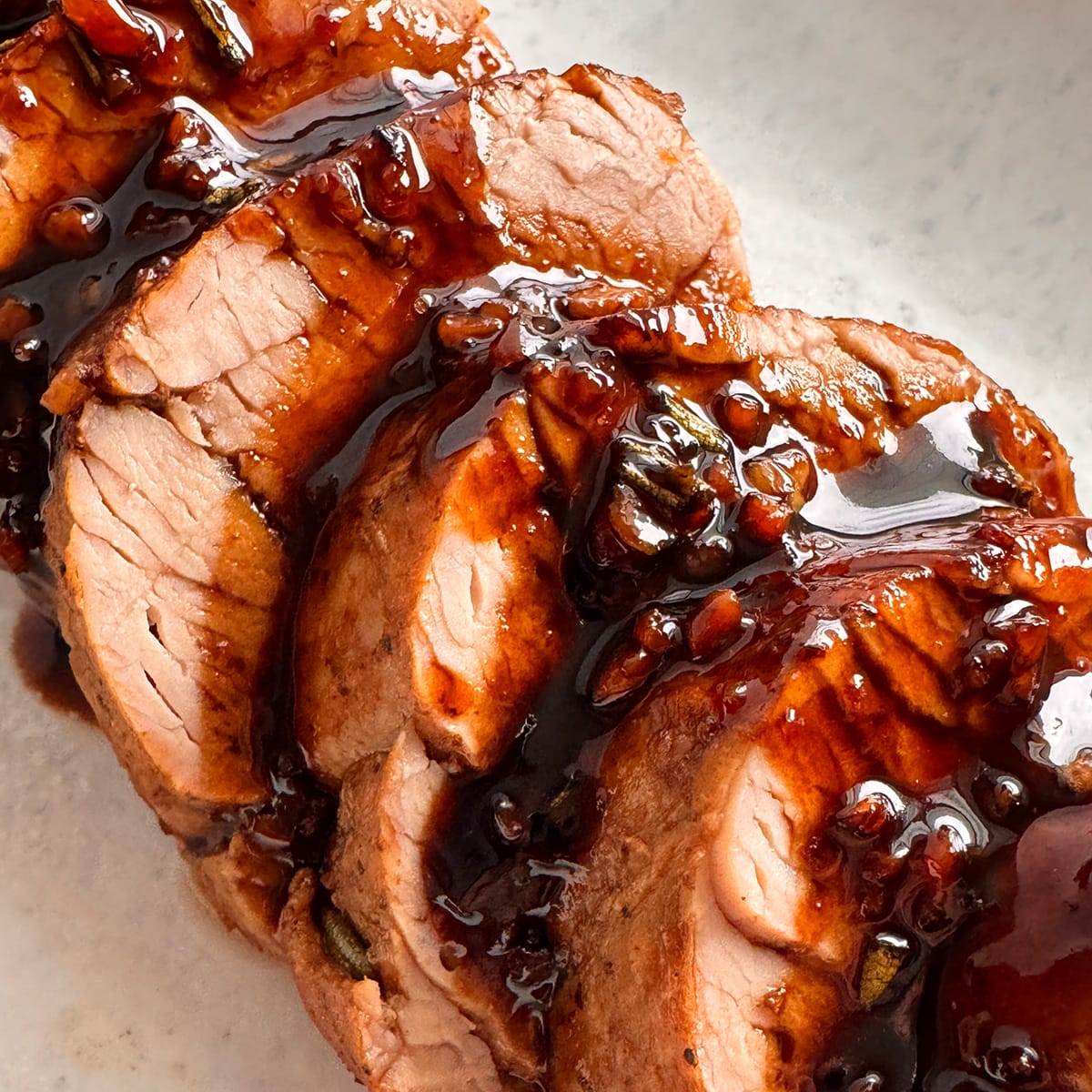 Easy Stovetop Balsamic Pork Tenderloin - RecipeTeacher