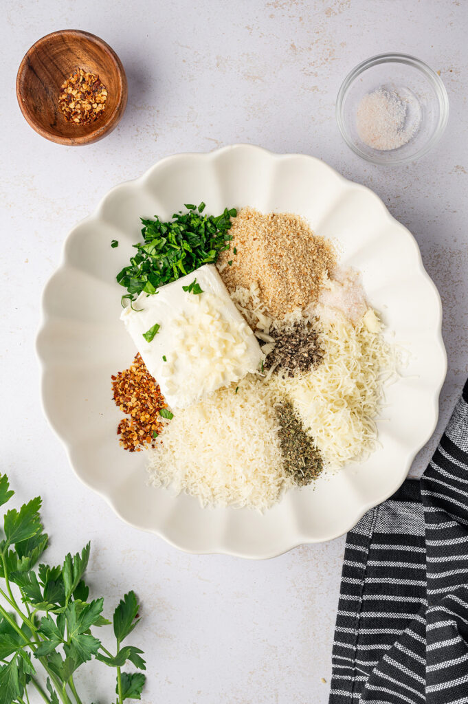 Seasoning mix for air fryer stuffed mushrooms.