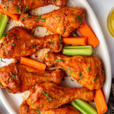 Best Damn Baked Buffalo Chicken Legs
