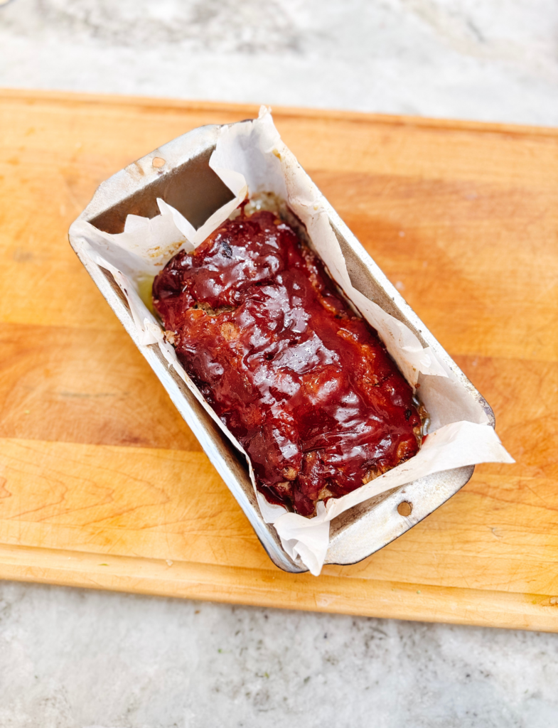 Classic meatloaf recipe fresh out of the oven!