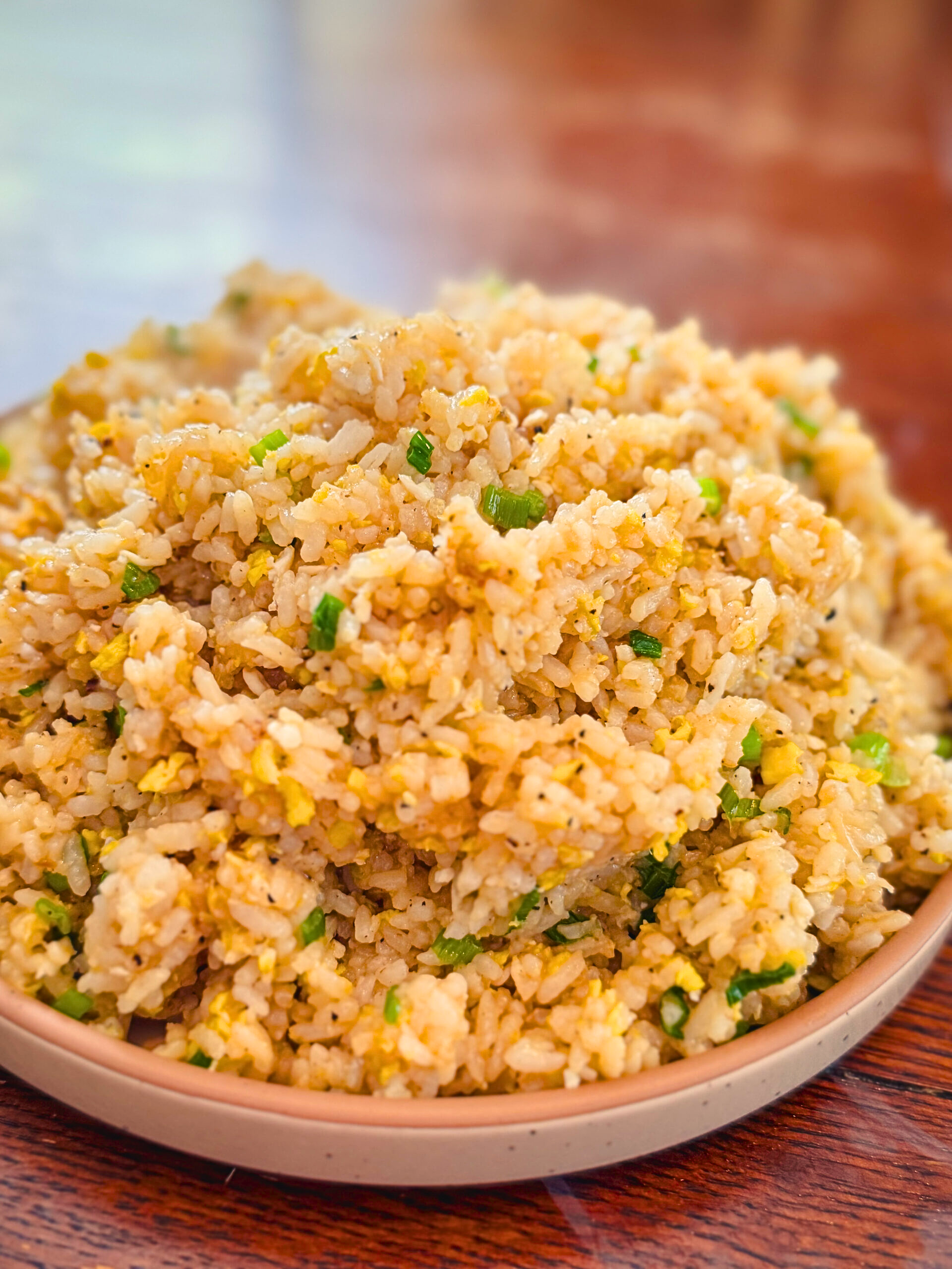 Fluffy fried rice in a bowl.