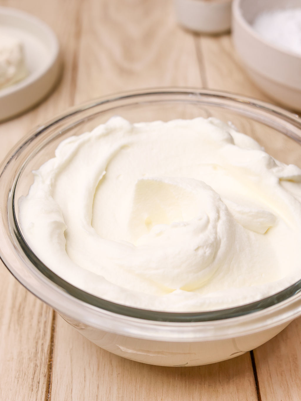 Stiff peaks to make the filling for strawberry icebox pie